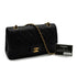 VINTEGE CHANEL CLASSIC FLAP MEDIUM CHAIN SHOULDER BAG BLACK LAMB SKIN GOLD HARDWARE 90335603
