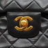 VINTEGE CHANEL CLASSIC FLAP MEDIUM CHAIN SHOULDER BAG BLACK LAMB SKIN GOLD HARDWARE 90338295