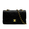 VINTEGE CHANEL CLASSIC FLAP MEDIUM CHAIN SHOULDER BAG BLACK LAMB SKIN GOLD HARDWARE 90338302