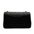 VINTEGE CHANEL CLASSIC FLAP MEDIUM CHAIN SHOULDER BAG BLACK LAMB SKIN GOLD HARDWARE 90338302