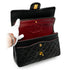 VINTEGE CHANEL CLASSIC FLAP MEDIUM CHAIN SHOULDER BAG BLACK LAMB SKIN GOLD HARDWARE 90338302