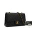 VINTEGE CHANEL CLASSIC FLAP MEDIUM CHAIN SHOULDER BAG BLACK LAMB SKIN GOLD HARDWARE 90338764