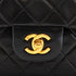 VINTEGE CHANEL CLASSIC FLAP MEDIUM CHAIN SHOULDER BAG BLACK LAMB SKIN GOLD HARDWARE 90338764