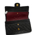 VINTEGE CHANEL CLASSIC FLAP MEDIUM CHAIN SHOULDER BAG BLACK LAMB SKIN GOLD HARDWARE 90338764