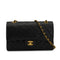 VINTEGE CHANEL CLASSIC FLAP MEDIUM CHAIN SHOULDER BAG BLACK LAMB SKIN GOLD HARDWARE 90338883