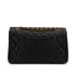 VINTEGE CHANEL CLASSIC FLAP MEDIUM CHAIN SHOULDER BAG BLACK LAMB SKIN GOLD HARDWARE 90338883