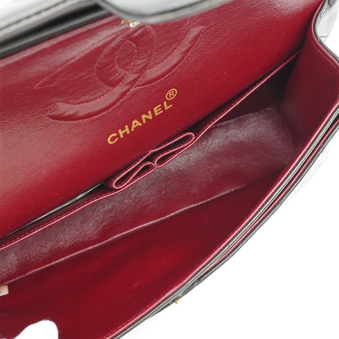 VINTEGE CHANEL CLASSIC FLAP MEDIUM CHAIN SHOULDER BAG BLACK LAMB SKIN GOLD HARDWARE 90338883