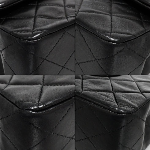 VINTEGE CHANEL CLASSIC FLAP MEDIUM CHAIN SHOULDER BAG BLACK LAMB SKIN GOLD HARDWARE 90339649