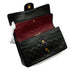 VINTEGE CHANEL CLASSIC FLAP MEDIUM CHAIN SHOULDER BAG BLACK LAMB SKIN GOLD HARDWARE 90339649