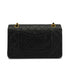 VINTEGE CHANEL CLASSIC FLAP MEDIUM CHAIN SHOULDER BAG BLACK LAMB SKIN GOLD HARDWARE 90339650