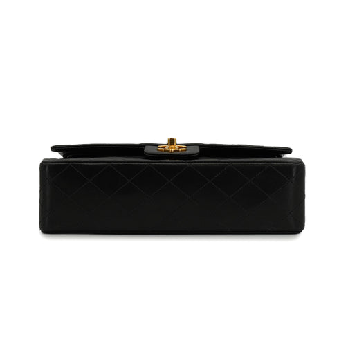 VINTEGE CHANEL CLASSIC FLAP MEDIUM CHAIN SHOULDER BAG BLACK LAMB SKIN GOLD HARDWARE 90339650