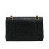 VINTEGE CHANEL CLASSIC FLAP MEDIUM CHAIN SHOULDER BAG BLACK LAMB SKIN GOLD HARDWARE 90339950