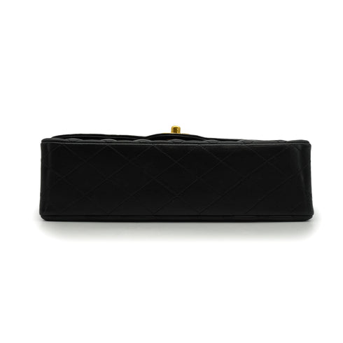 VINTEGE CHANEL MATELASSE MEDIUM CHAIN SHOULDER BAG BLACK LAMB SKIN GOLD HARDWARE 90340469