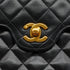 VINTEGE CHANEL MATELASSE MEDIUM CHAIN SHOULDER BAG BLACK LAMB SKIN GOLD HARDWARE 90340469