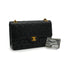 VINTEGE CHANEL MATELASSE MEDIUM CHAIN SHOULDER BAG BLACK LAMB SKIN GOLD HARDWARE 90340469