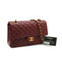 VINTEGE CHANEL CLASSIC FLAP MEDIUM CHAIN SHOULDER BAG BURGUNDY LAMB SKIN GOLD HARDWARE 90339158