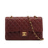 VINTEGE CHANEL CLASSIC FLAP MEDIUM CHAIN SHOULDER BAG BURGUNDY LAMB SKIN GOLD HARDWARE 90339158