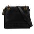 VINTEGE CHANEL LOGO CHAIN SHOULDER BAG BLACK CAVIAR SKIN GOLD HARDWARE 90344381