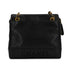 VINTEGE CHANEL LOGO CHAIN SHOULDER BAG BLACK CAVIAR SKIN GOLD HARDWARE 90344381