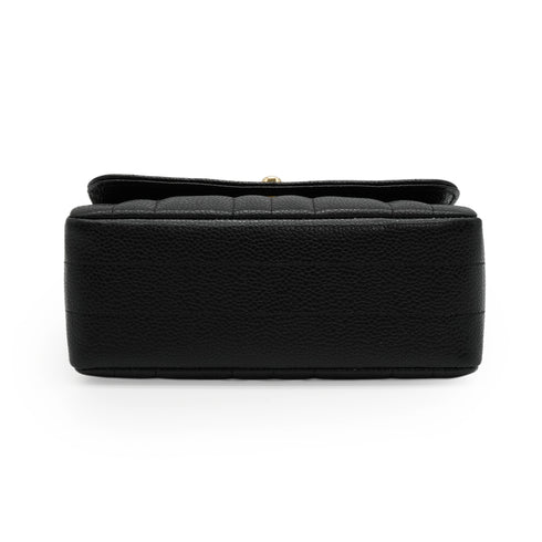 VINTEGE CHANEL MADEMOISELLE CHAIN SHOULDER BAG BLACK CAVIAR SKIN GOLD HARDWARE 90341456