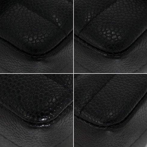 VINTEGE CHANEL MADEMOISELLE CHAIN SHOULDER BAG BLACK CAVIAR SKIN GOLD HARDWARE 90341456