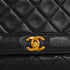 VINTEGE CHANEL MATELASSE CHAIN SHOULDER BAG BLACK LAMB SKIN GOLD HARDWARE 90340179