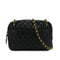 VINTEGE CHANEL MATELASSE CHAIN SHOULDER BAG BLACK LAMB SKIN GOLD HARDWARE 90340480