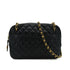 VINTEGE CHANEL MATELASSE CHAIN SHOULDER BAG BLACK LAMB SKIN GOLD HARDWARE 90340480