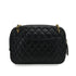 VINTEGE CHANEL MATELASSE CHAIN SHOULDER BAG BLACK LAMB SKIN GOLD HARDWARE 90340480