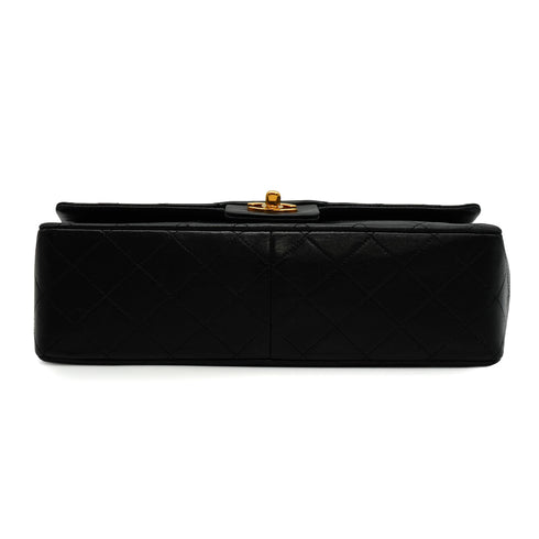 VINTEGE CHANEL MATELASSE CHAIN SHOULDER BAG BLACK LAMB SKIN GOLD HARDWARE 90340501