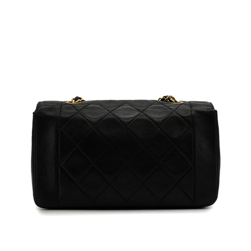 VINTEGE CHANEL MATELASSE CHAIN SHOULDER BAG BLACK LAMB SKIN GOLD HARDWARE 90343982