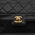 VINTEGE CHANEL MATELASSE CHAIN SHOULDER BAG BLACK LAMB SKIN GOLD HARDWARE 90343982