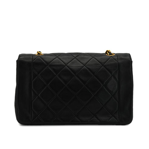 VINTEGE CHANEL MATELASSE CHAIN SHOULDER BAG BLACK LAMB SKIN GOLD HARDWARE 90344083