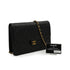 VINTEGE CHANEL MATELASSE PUSH LOCK CHAIN SHOULDER BAG BLACK LAMB SKIN GOLD HARDWARE 90343911