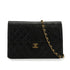 VINTEGE CHANEL MATELASSE PUSH LOCK CHAIN SHOULDER BAG BLACK LAMB SKIN GOLD HARDWARE 90343911