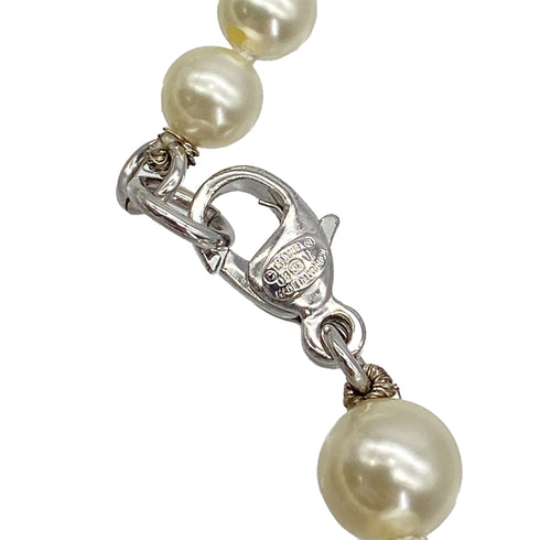 CHANEL NECKLACE COCOMARK FAUX PEARL WHITE ACCESSORY 08V 90311843