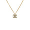 CHANEL NECKLACE COCOMARK RHINESTONE GOLD ACCESSORY 02A 90311842