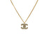 CHANEL NECKLACE COCOMARK RHINESTONE GOLD ACCESSORY 02A 90311842