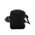 VINTAGE CHANEL CAMBON LINE SHOULDER BAG BLACK LEATHER SILVER HARDWARE 90311884