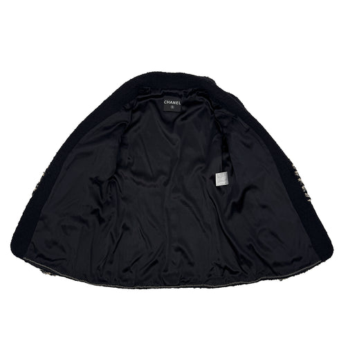 CHANEL COCO BUTTON TWEED JACKET BLACK WOOL RTW 90312005