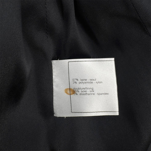CHANEL COCO BUTTON TWEED JACKET BLACK WOOL RTW 90312005