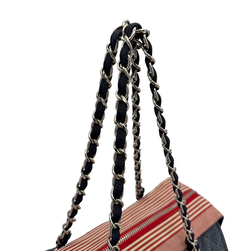 CHANEL MATELASSE COCOMARK CHAIN SHOULDER BAG BLUE RED DENIM 90313343