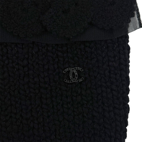 CHANEL RACE CARDIGAN BLACK CASHMERE 42 02A RTW 90312001
