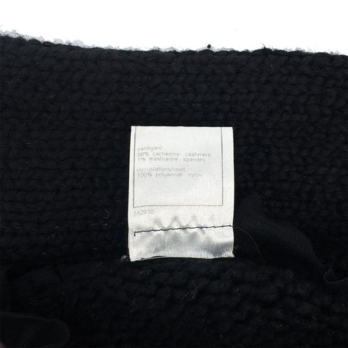CHANEL RACE CARDIGAN BLACK CASHMERE 42 02A RTW 90312001