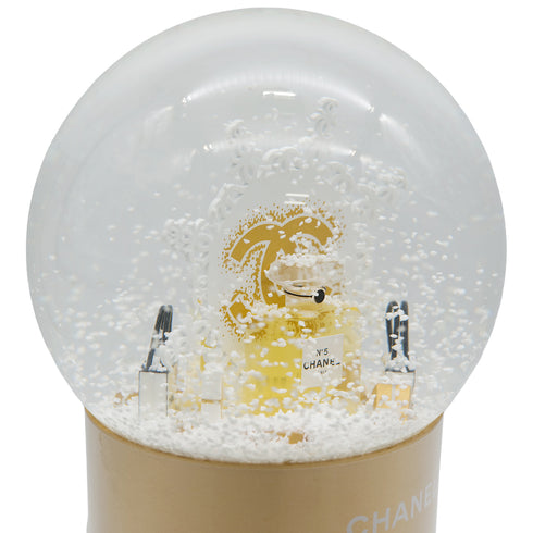CHANEL SNOW GLOBE 2024 CHRISTMAS LIMITED EDITION COCOMARK NO5 PERFUME MOTIF CLEAR YELLOW 90311991
