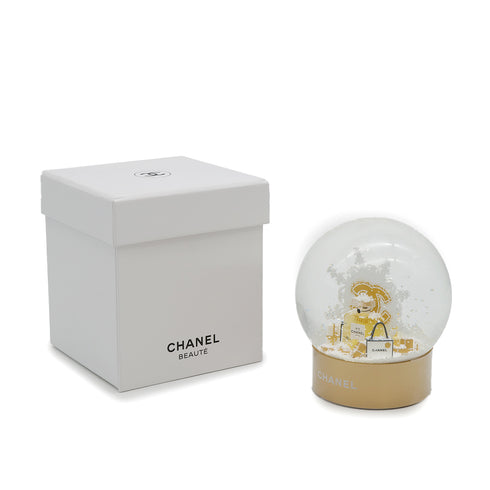 CHANEL SNOW GLOBE 2024 CHRISTMAS LIMITED EDITION COCOMARK NO5 PERFUME MOTIF CLEAR YELLOW 90311991
