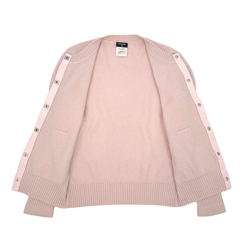 CHANEL TURN LOCK CARDIGAN PINK CASHMERE 44 P52 RTW 90312004