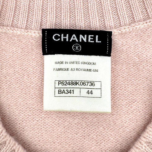 CHANEL TURN LOCK CARDIGAN PINK CASHMERE 44 P52 RTW 90312004