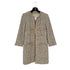 CHANEL TWEED LONG COAT BEIGE LINEN COTTON 42 03P RTW 90311809