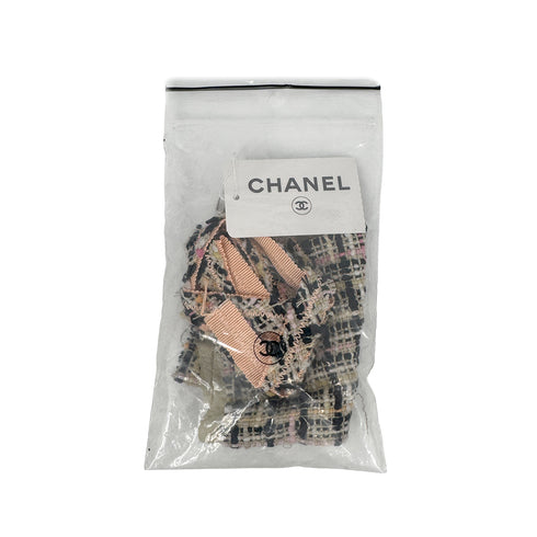 CHANEL TWEED LONG COAT BEIGE LINEN COTTON 42 03P RTW 90311809